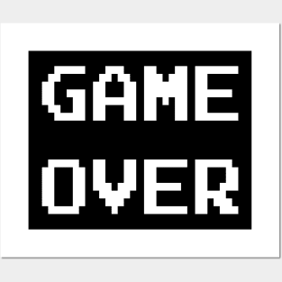 Game Over Blood Evil Retro Gamer Humor Gift Men Women Kid Posters and Art